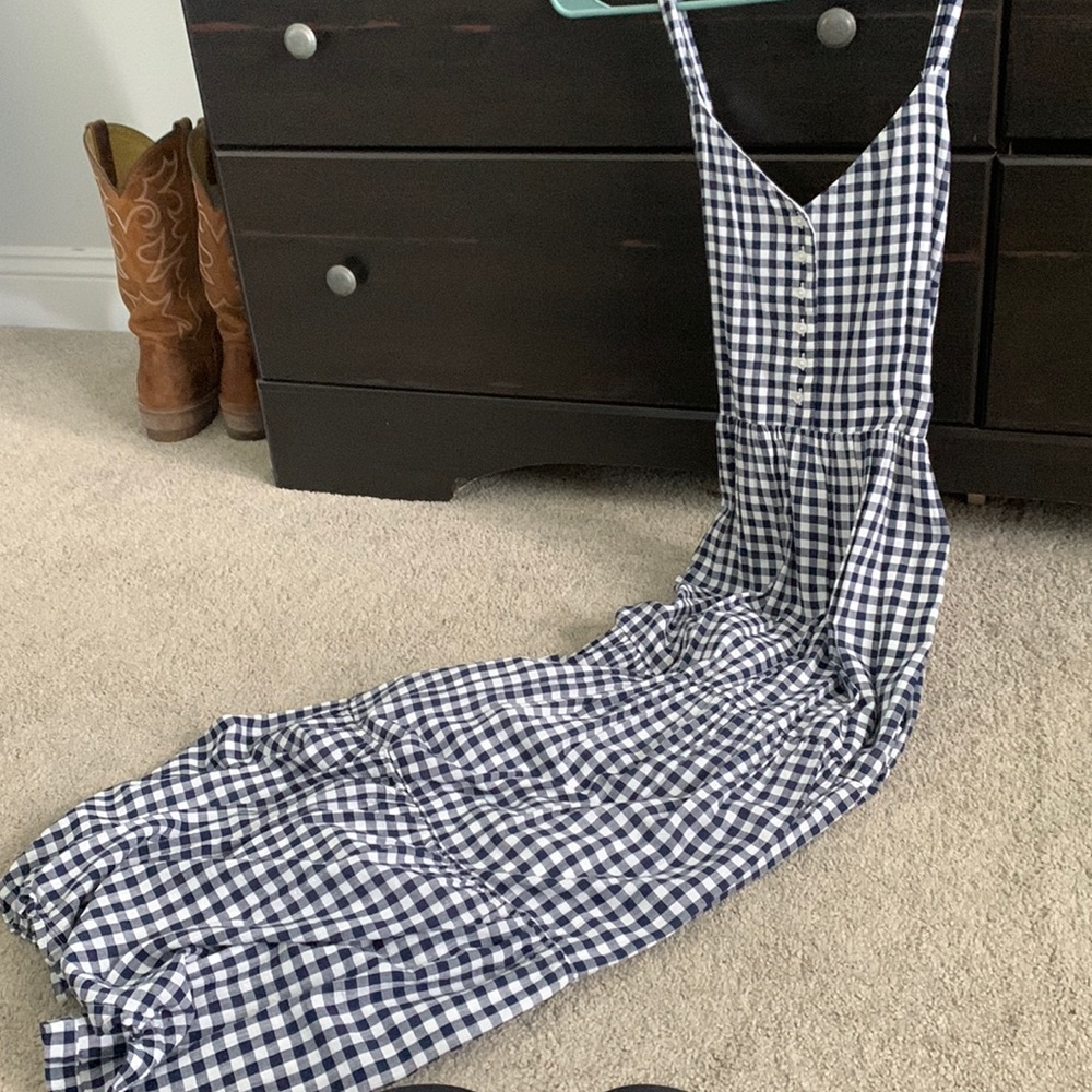 Cute blue/white gingham dress size S